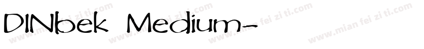 DINbek Medium字体转换